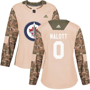 Women's Winnipeg Jets Jeff Malott Adidas Authentic Veterans Day Practice Jersey - Camo