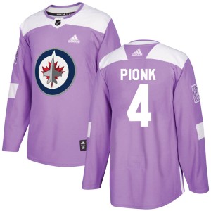 Men's Winnipeg Jets Neal Pionk Adidas Authentic Fights Cancer Practice Jersey - Purple