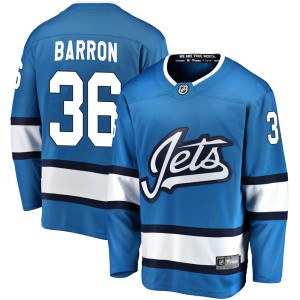Men's Winnipeg Jets Morgan Barron Fanatics Branded Breakaway Alternate Jersey - Blue