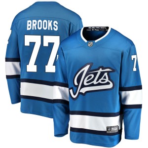 Men's Winnipeg Jets Adam Brooks Fanatics Branded Breakaway Alternate Jersey - Blue