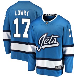 Men's Winnipeg Jets Adam Lowry Fanatics Branded Breakaway Alternate Jersey - Blue