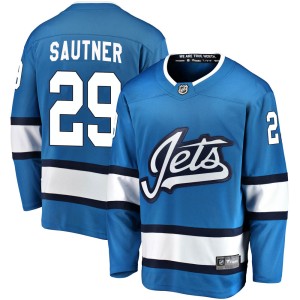 Men's Winnipeg Jets Ashton Sautner Fanatics Branded Breakaway Alternate Jersey - Blue