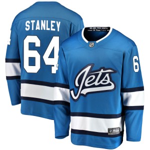 Men's Winnipeg Jets Logan Stanley Fanatics Branded Breakaway Alternate Jersey - Blue