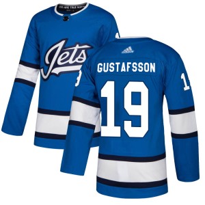 Men's Winnipeg Jets David Gustafsson Adidas Authentic Alternate Jersey - Blue