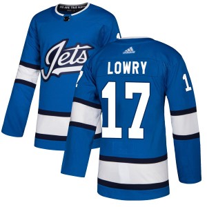 Men's Winnipeg Jets Adam Lowry Adidas Authentic Alternate Jersey - Blue