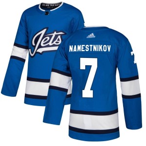 Men's Winnipeg Jets Vladislav Namestnikov Adidas Authentic Alternate Jersey - Blue