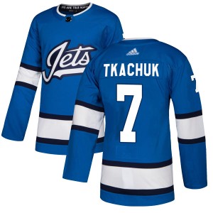 Men's Winnipeg Jets Keith Tkachuk Adidas Authentic Alternate Jersey - Blue