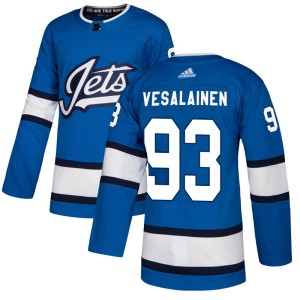 Men's Winnipeg Jets Kristian Vesalainen Adidas Authentic Alternate Jersey - Blue