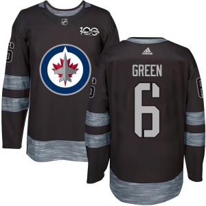 Youth Winnipeg Jets Ted Green Authentic Black 1917-2017 100th Anniversary Jersey - Green