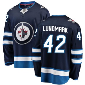 Men's Winnipeg Jets Simon Lundmark Fanatics Branded Breakaway Home Jersey - Blue