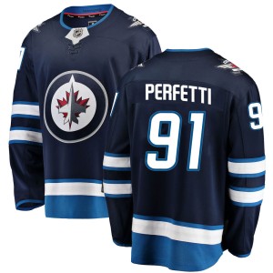 Men's Winnipeg Jets Cole Perfetti Fanatics Branded Breakaway Home Jersey - Blue