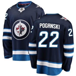 Men's Winnipeg Jets Austin Poganski Fanatics Branded Breakaway Home Jersey - Blue