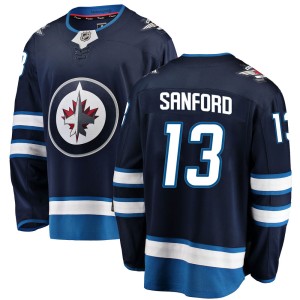 Men's Winnipeg Jets Zach Sanford Fanatics Branded Breakaway Home Jersey - Blue
