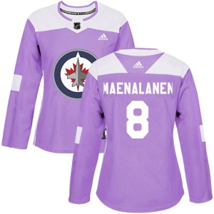Women's Winnipeg Jets Saku Maenalanen Adidas Authentic Fights Cancer Practice Jersey - Purple