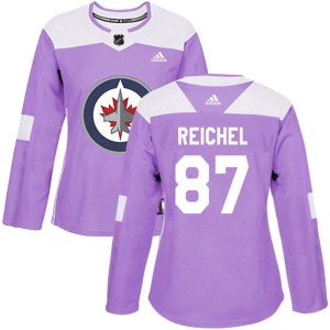 Women's Winnipeg Jets Kristian Reichel Adidas Authentic Fights Cancer Practice Jersey - Purple