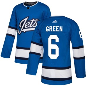 Youth Winnipeg Jets Ted Green Adidas Authentic Alternate Jersey - Blue
