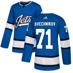 Youth Winnipeg Jets Evgeny Svechnikov Adidas Authentic Alternate Jersey - Blue