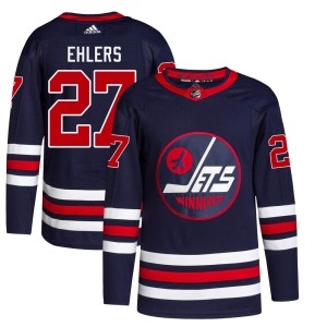 Men's Winnipeg Jets Nikolaj Ehlers Adidas Authentic 2021/22 Alternate Primegreen Pro Jersey - Navy