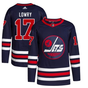 Men's Winnipeg Jets Adam Lowry Adidas Authentic 2021/22 Alternate Primegreen Pro Jersey - Navy