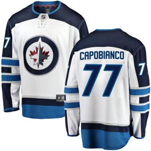 Youth Winnipeg Jets Kyle Capobianco Fanatics Branded Breakaway Away Jersey - White