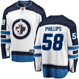 Youth Winnipeg Jets Markus Phillips Fanatics Branded Breakaway Away Jersey - White