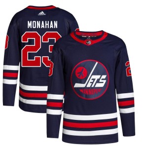 Men's Winnipeg Jets Sean Monahan Adidas Authentic 2021/22 Alternate Primegreen Pro Jersey - Navy