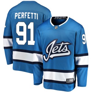 Youth Winnipeg Jets Cole Perfetti Fanatics Branded Breakaway Alternate Jersey - Blue