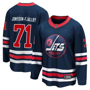 Men's Winnipeg Jets Axel Jonsson-Fjallby Fanatics Branded Premier 2021/22 Alternate Breakaway Player Jersey - Navy