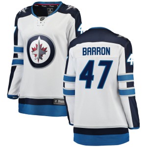 Women's Winnipeg Jets Morgan Barron Fanatics Branded Breakaway Away Jersey - White