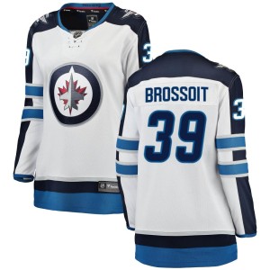 Women's Winnipeg Jets Laurent Brossoit Fanatics Branded Breakaway Away Jersey - White