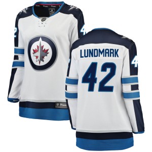 Women's Winnipeg Jets Simon Lundmark Fanatics Branded Breakaway Away Jersey - White