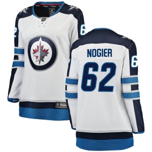 Women's Winnipeg Jets Nelson Nogier Fanatics Branded Breakaway Away Jersey - White