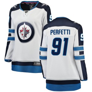 Women's Winnipeg Jets Cole Perfetti Fanatics Branded Breakaway Away Jersey - White