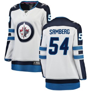 Women's Winnipeg Jets Dylan Samberg Fanatics Branded Breakaway Away Jersey - White