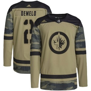 Youth Winnipeg Jets Dylan DeMelo Adidas Authentic Military Appreciation Practice Jersey - Camo