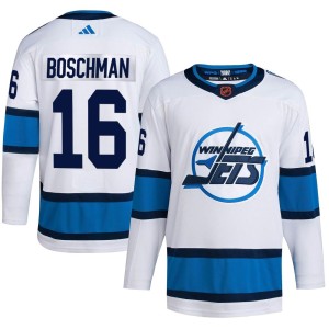 Youth Winnipeg Jets Laurie Boschman Adidas Authentic Reverse Retro 2.0 Jersey - White