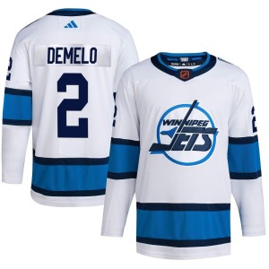 Youth Winnipeg Jets Dylan DeMelo Adidas Authentic Reverse Retro 2.0 Jersey - White