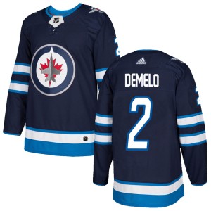 Men's Winnipeg Jets Dylan DeMelo Adidas Authentic Home Jersey - Navy