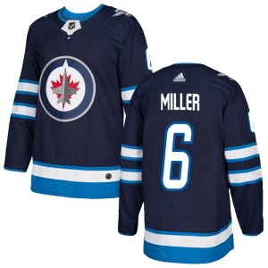 Men's Winnipeg Jets Colin Miller Adidas Authentic Home Jersey - Navy