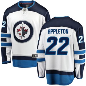 Men's Winnipeg Jets Mason Appleton Fanatics Branded Breakaway Away Jersey - White
