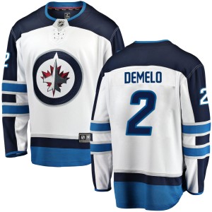 Men's Winnipeg Jets Dylan DeMelo Fanatics Branded Breakaway Away Jersey - White