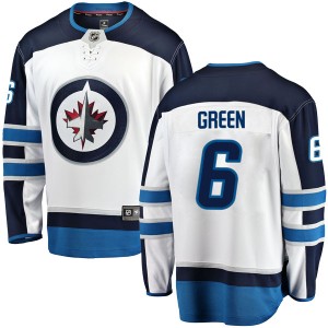 Men's Winnipeg Jets Ted Green Fanatics Branded Breakaway Away Jersey - White