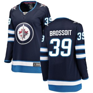 Women's Winnipeg Jets Laurent Brossoit Fanatics Branded Breakaway Home Jersey - Blue