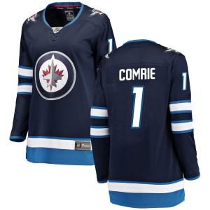 Women's Winnipeg Jets Eric Comrie Fanatics Branded Breakaway Home Jersey - Blue