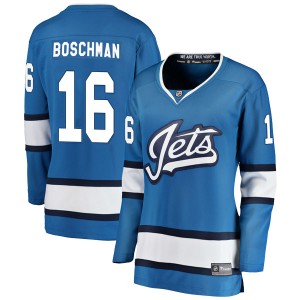 Women's Winnipeg Jets Laurie Boschman Fanatics Branded Breakaway Alternate Jersey - Blue