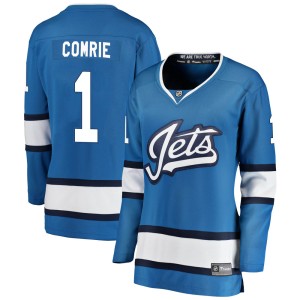 Women's Winnipeg Jets Eric Comrie Fanatics Branded Breakaway Alternate Jersey - Blue