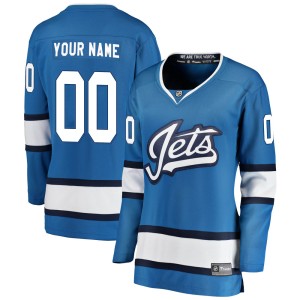 Women's Winnipeg Jets Custom Fanatics Branded ized Breakaway Alternate Jersey - Blue
