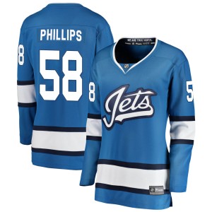 Women's Winnipeg Jets Markus Phillips Fanatics Branded Breakaway Alternate Jersey - Blue