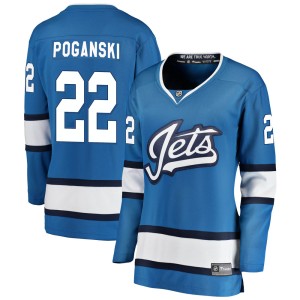 Women's Winnipeg Jets Austin Poganski Fanatics Branded Breakaway Alternate Jersey - Blue