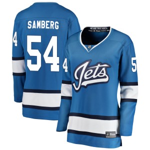Women's Winnipeg Jets Dylan Samberg Fanatics Branded Breakaway Alternate Jersey - Blue
